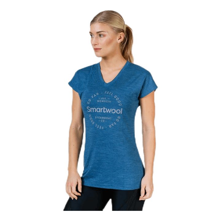 Go Far Feel Good Tee Blue
