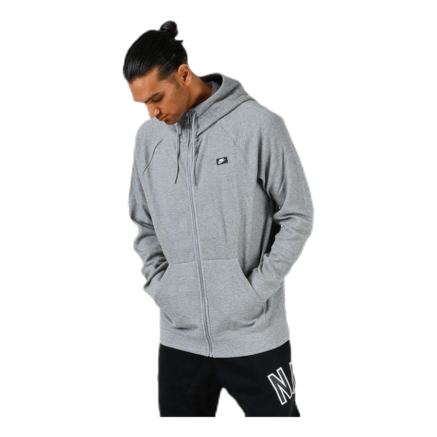 Waffle Full Zip Grey