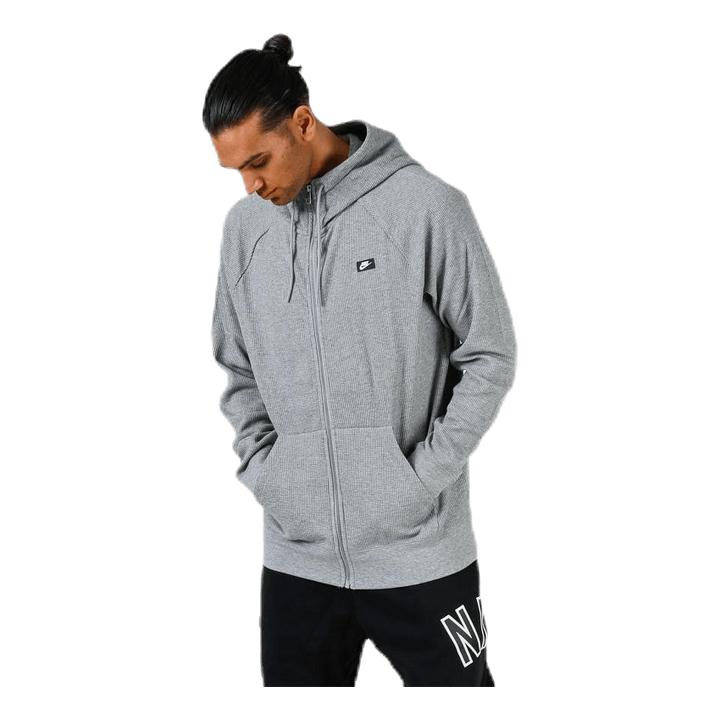 Waffle Full Zip Grey