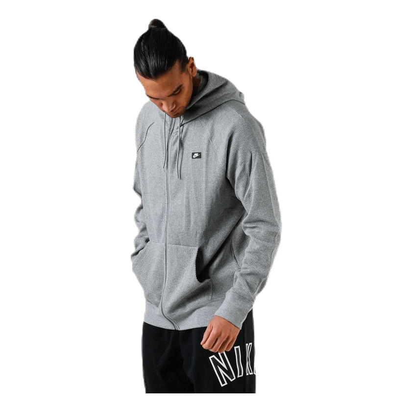 Waffle Full Zip Grey