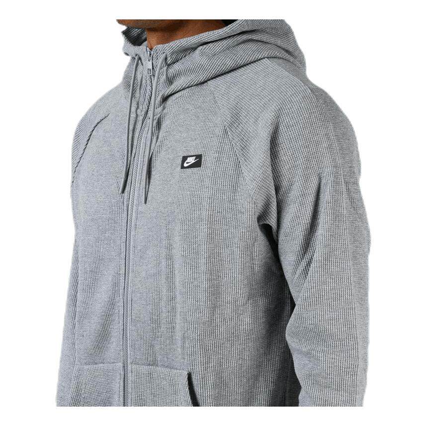 Waffle Full Zip Grey