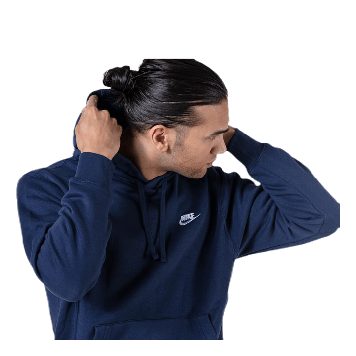 Sportswear Club Fleece Pullover Hoodie MIDNIGHT NAVY/MIDNIGHT NAVY/WHITE