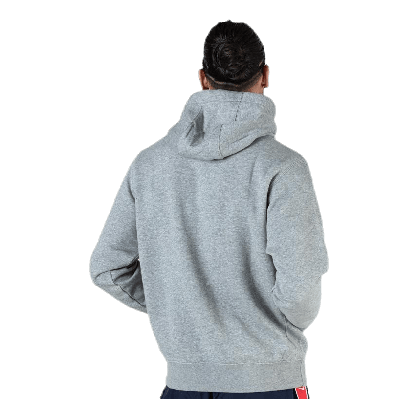 Sportswear Club Fleece Men's Graphic Pullover Hoodie DK GREY HEATHER/MATTE SILVER/WHITE