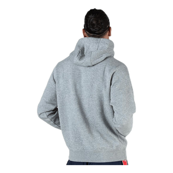 Sportswear Club Fleece Men's Graphic Pullover Hoodie DK GREY HEATHER/MATTE SILVER/WHITE