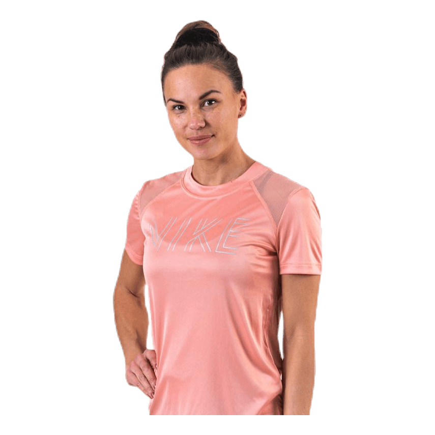 Nike Dry Miler SS Pink Silver Sportamore