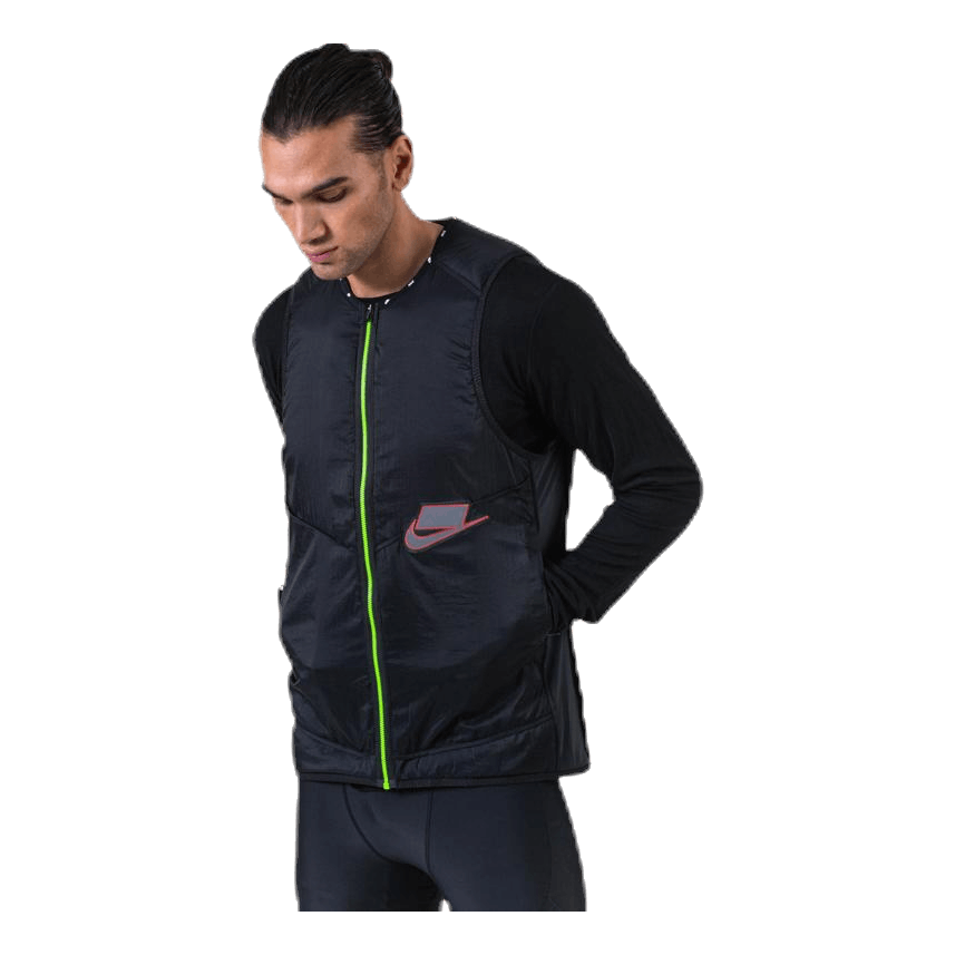 nike running aerolayer vest in black