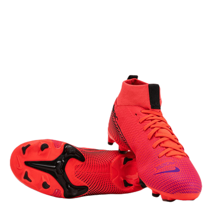 Junior Superfly 7 Academy FG/MG Pink/Black