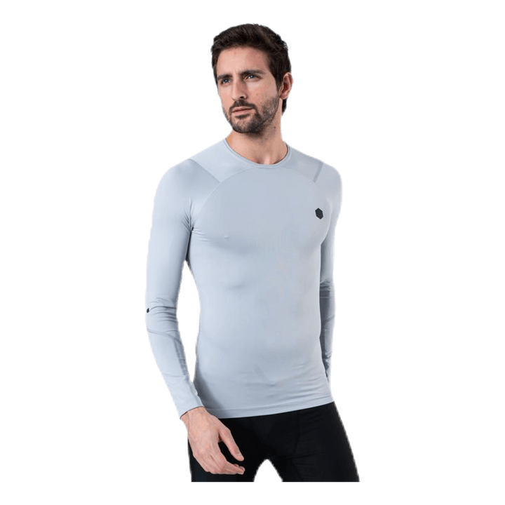 Ua Hg Rush Compression Ls Grey