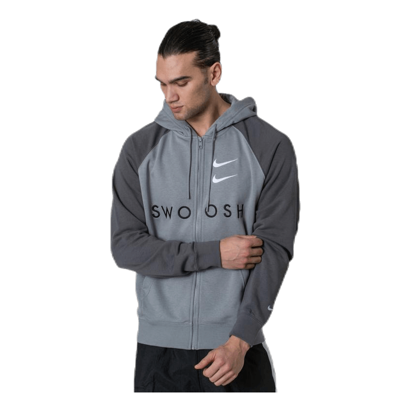 nike swoosh hoodie grey