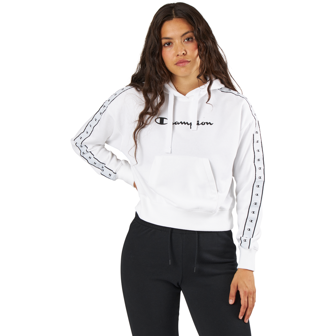 Champion white cropped hot sale hoodie