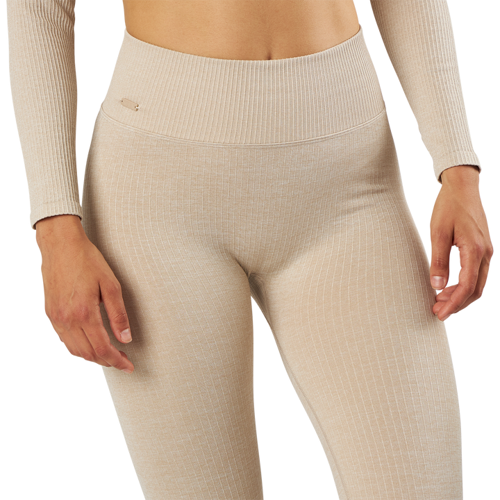 Bonnie Ribbed Tights Beige
