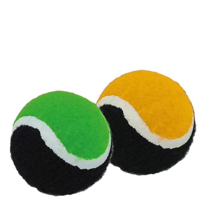 Set of 2 Catch Balls Patterned/Black