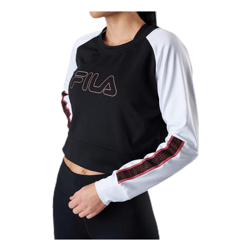 Pink and shop black fila shirt
