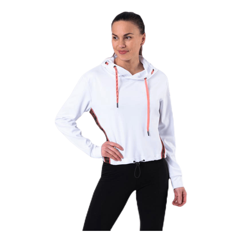 Afia Cropped Hoody White