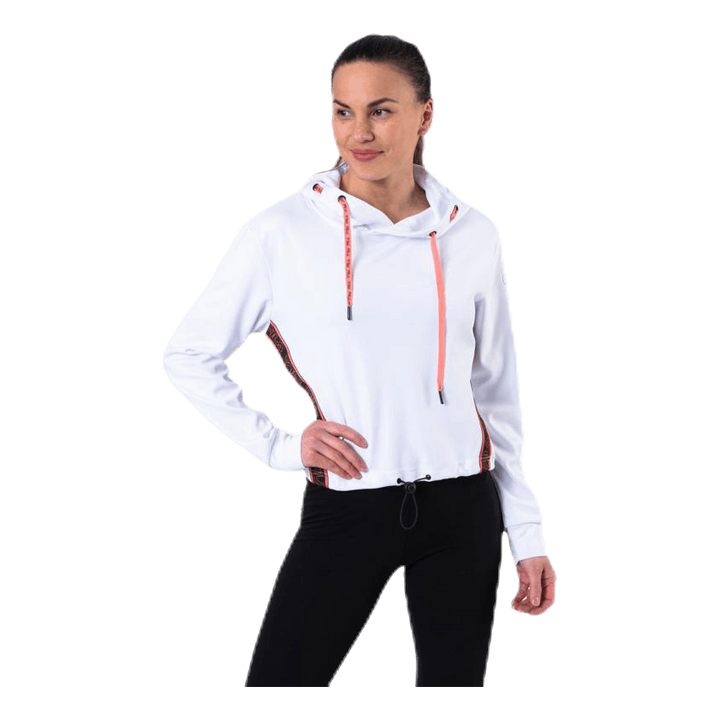 Afia Cropped Hoody White