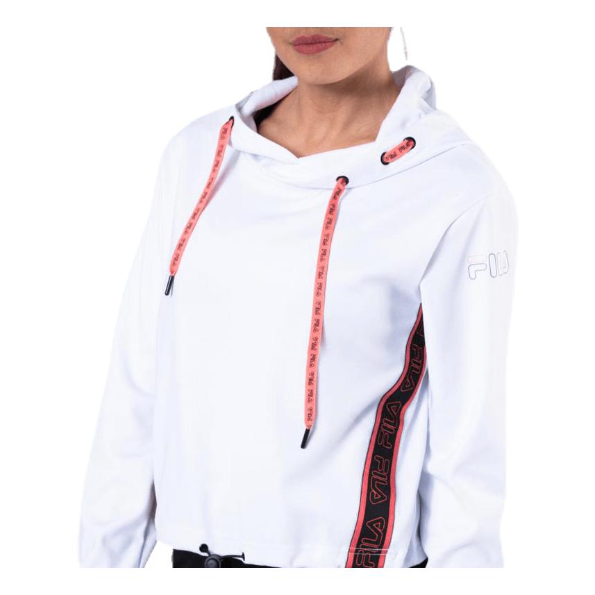 Afia Cropped Hoody White