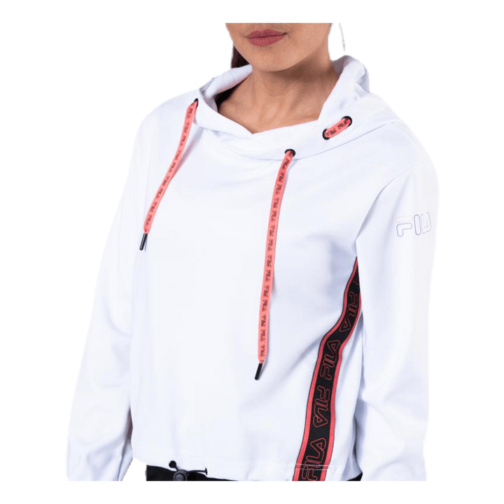 Afia Cropped Hoody White