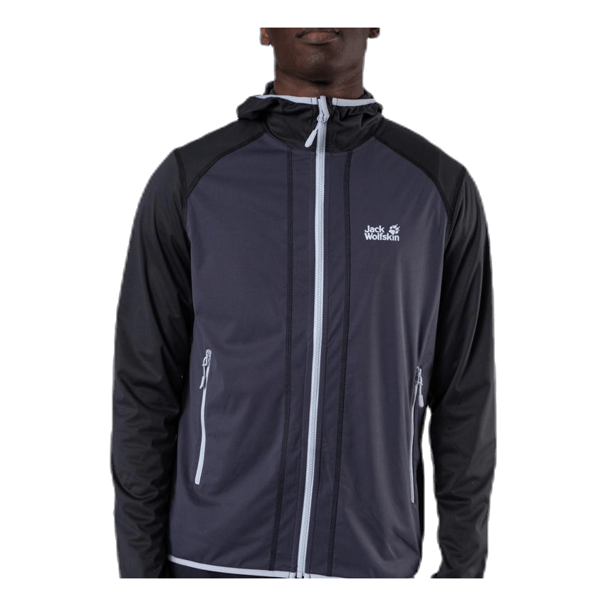 Jack Wolfskin Hydro Hooded Light Jacket Grey Sportamore