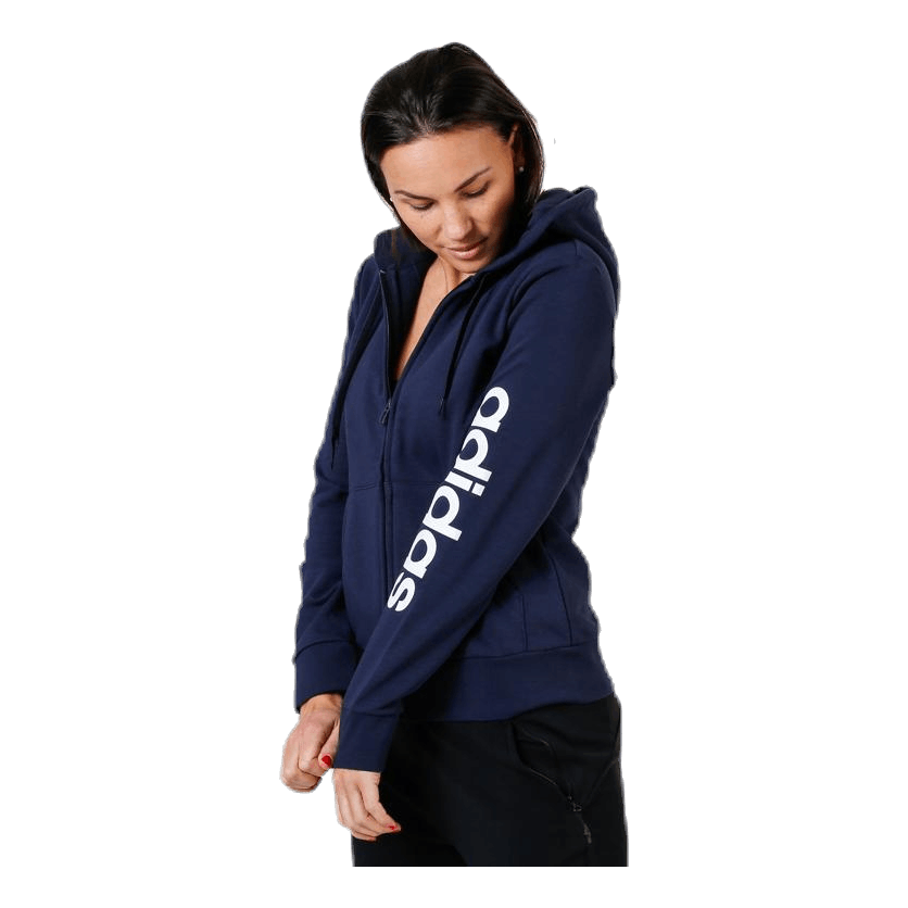 Adidas originals linear full zip hoodie best sale