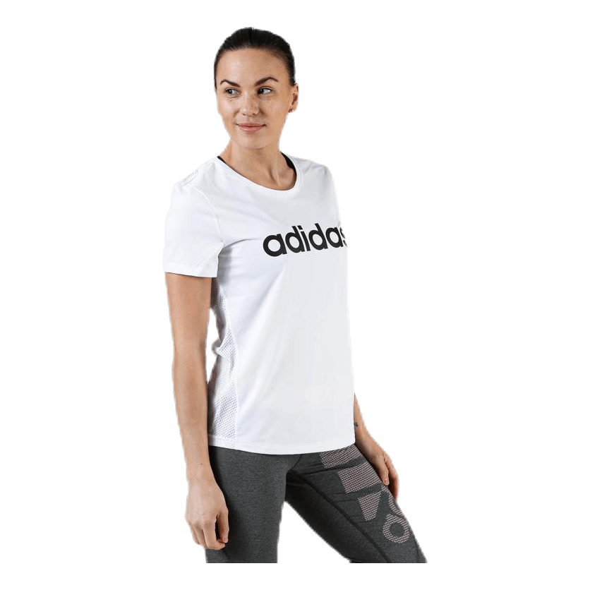 adidas D2M Logo Tee White Sportamore
