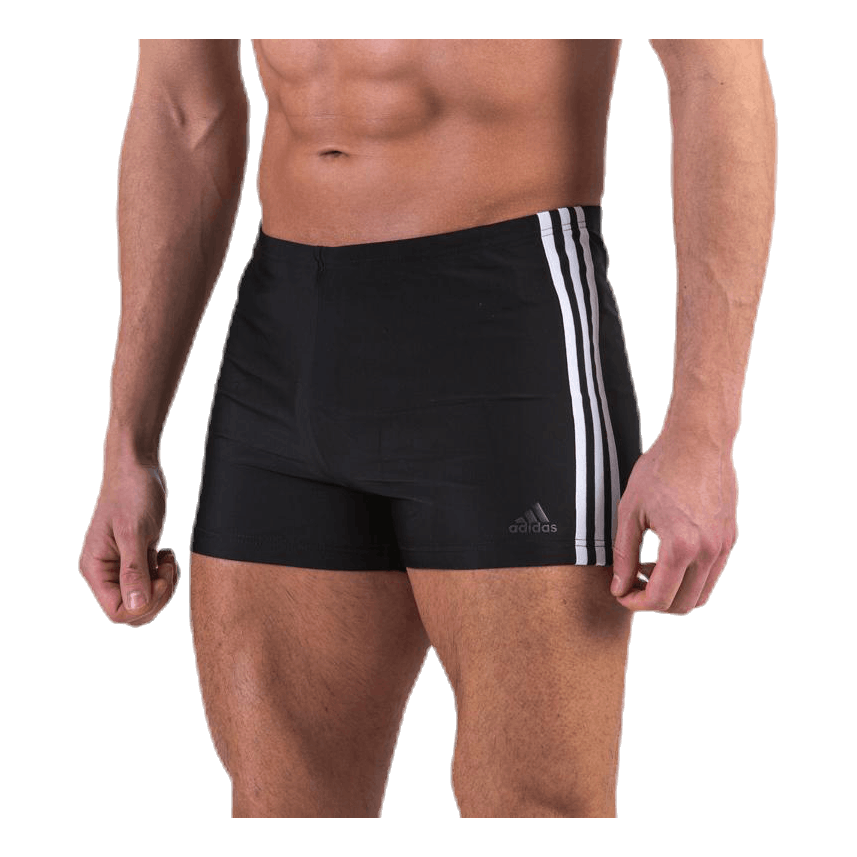 Fitness 3 Stripes Swim Boxer Black / White