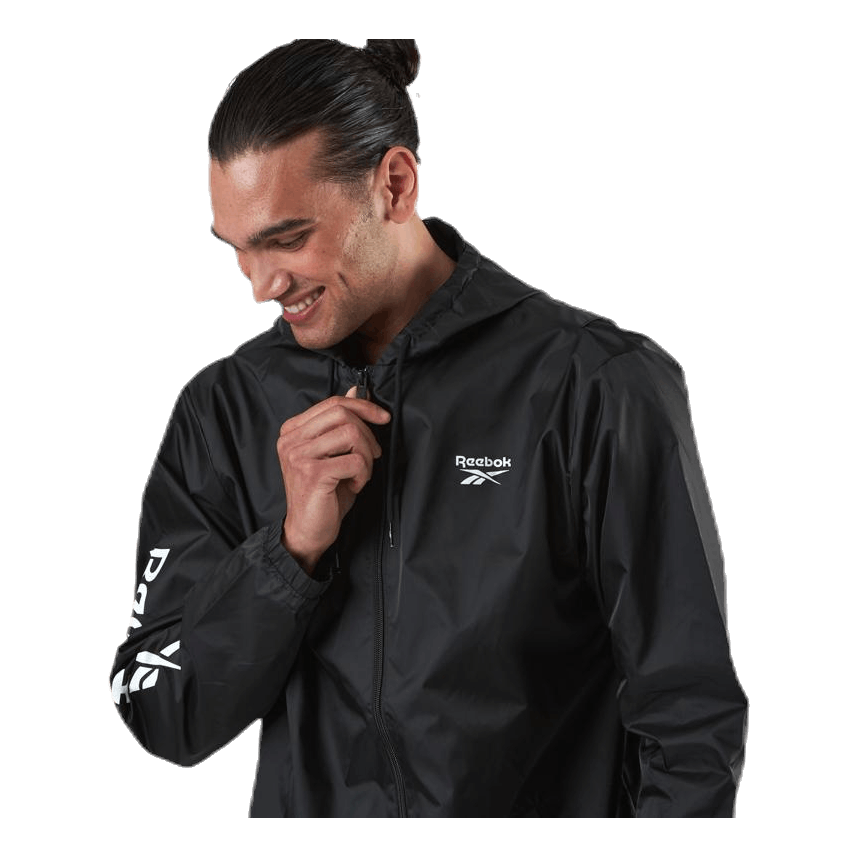 Black reebok windbreaker shop