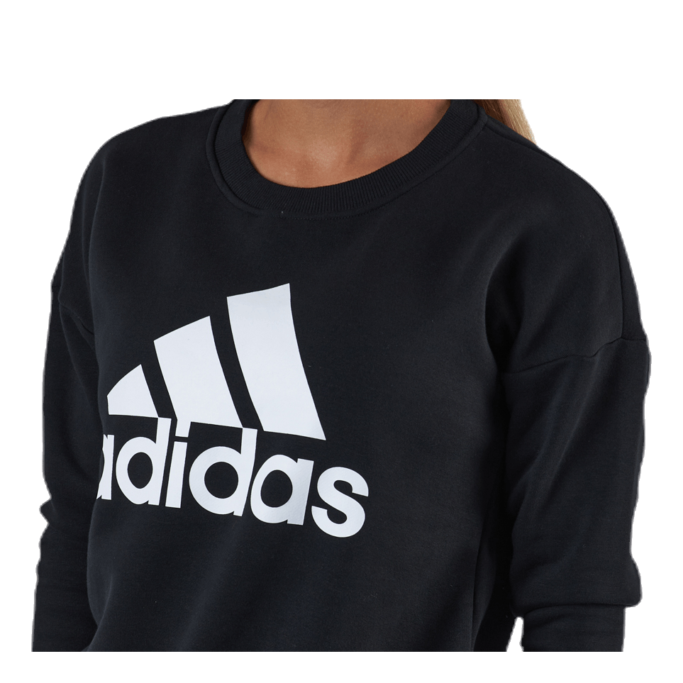 Womens Badge Of Sport Crew Sweatshirt Black