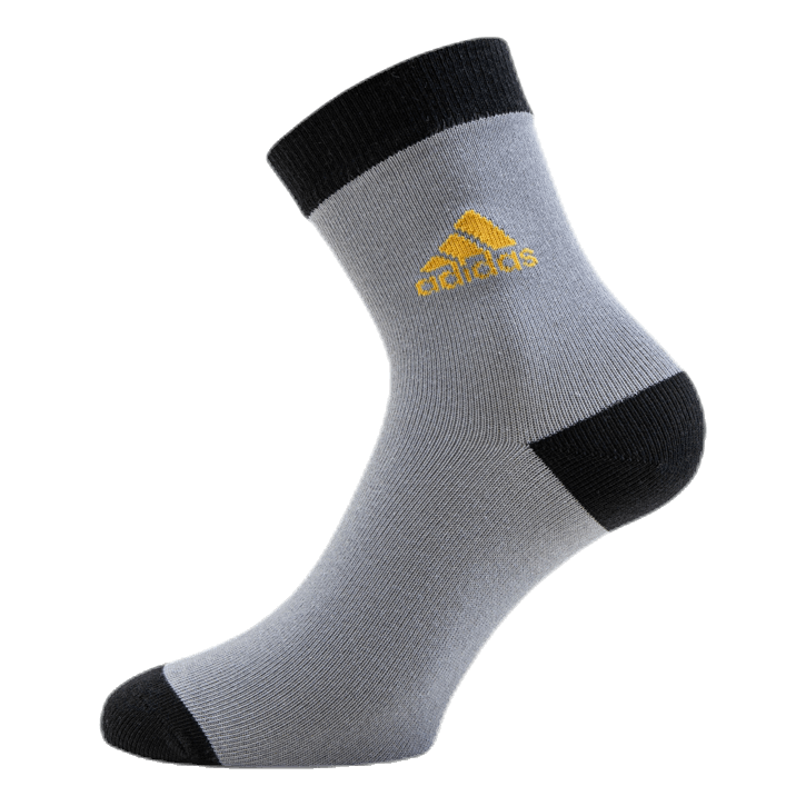 3-Pack Crew Socks Black/Grey/Yellow