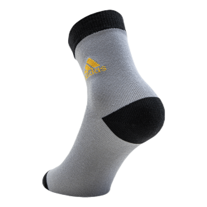 3-Pack Crew Socks Black/Grey/Yellow