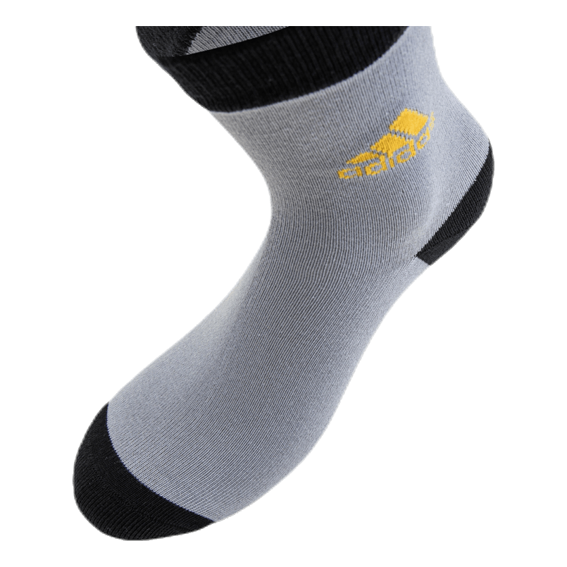 3-Pack Crew Socks Black/Grey/Yellow