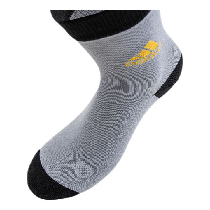 3-Pack Crew Socks Black/Grey/Yellow