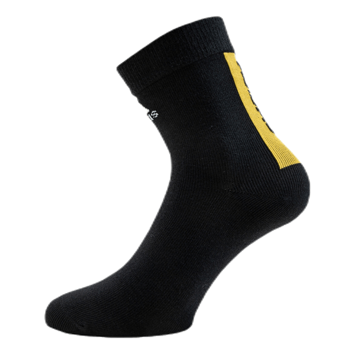 3-Pack Crew Socks Black/Grey/Yellow