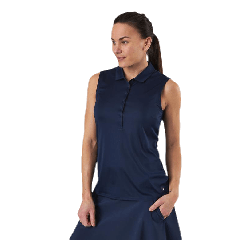 Rotation Sleeveless Polo Blue