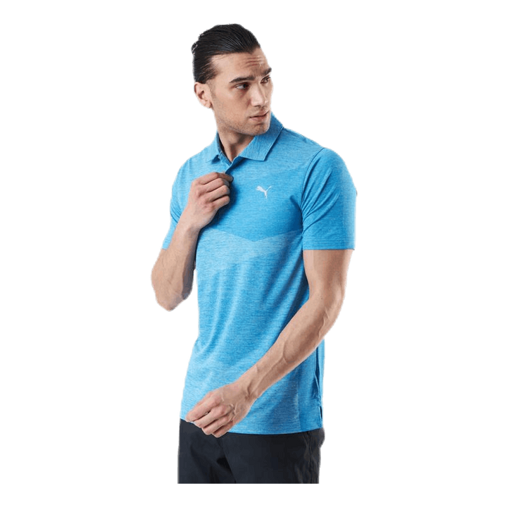 Alterknit Jacquard Polo Blue