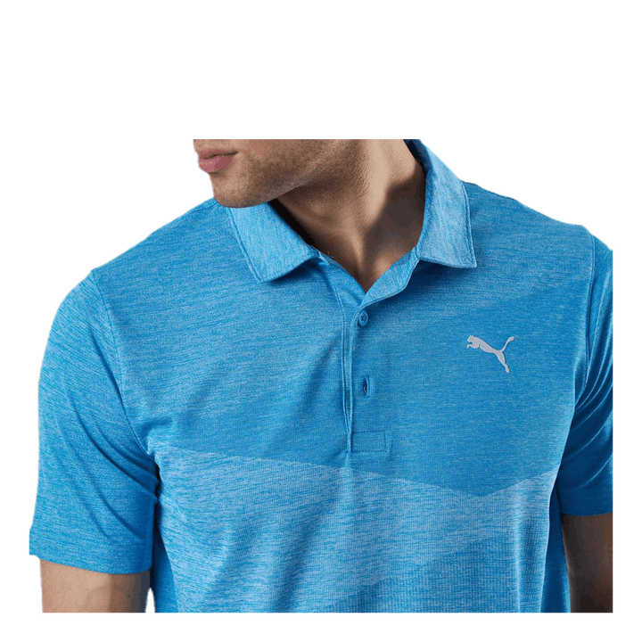 Alterknit Jacquard Polo Blue