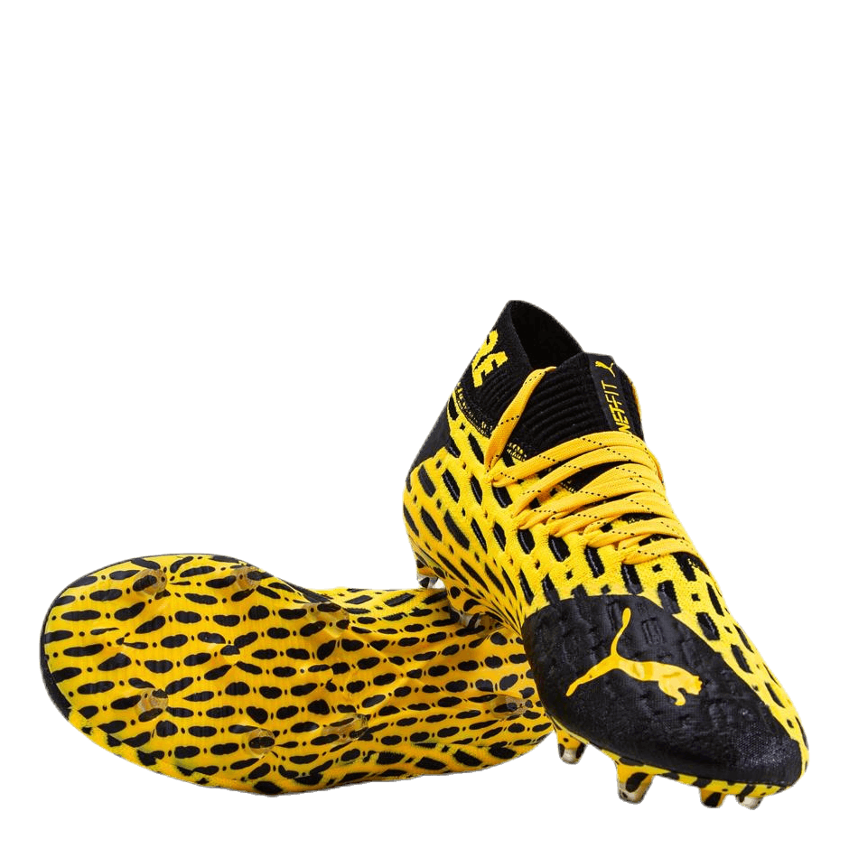 Puma future black and top yellow