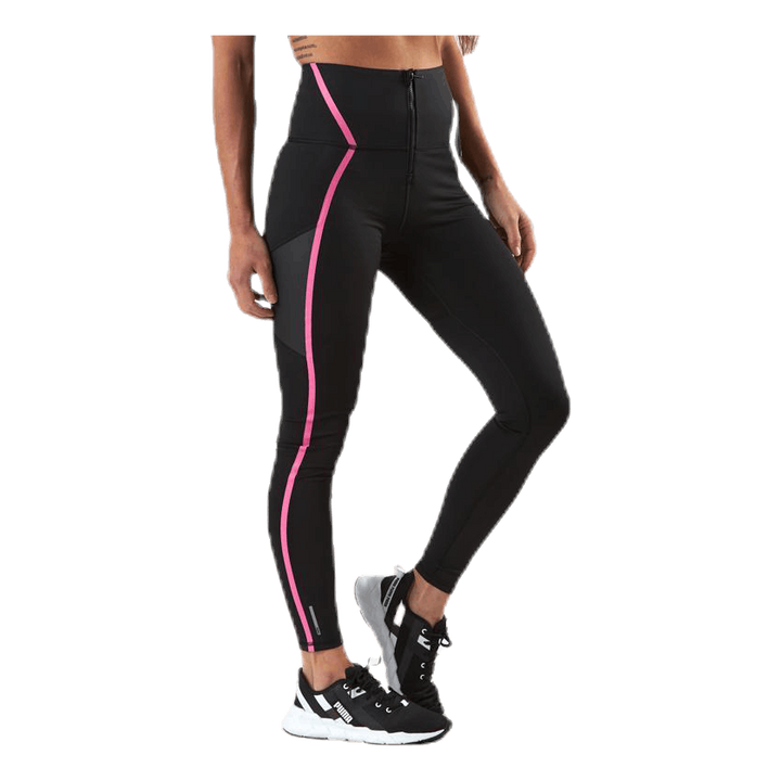 Train Bonded Zip High Rise Full Tight Pink/Black