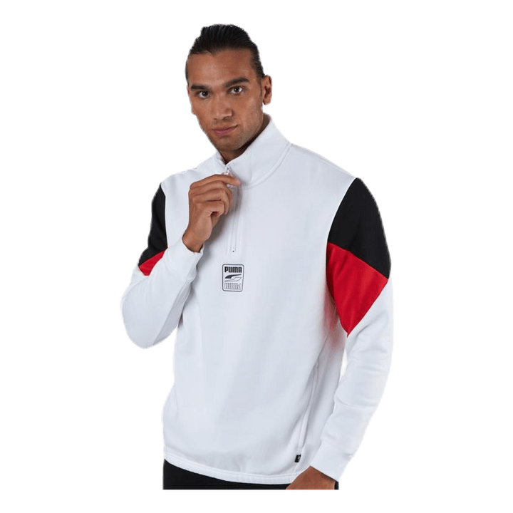 Rebel Half-Zip Fl White