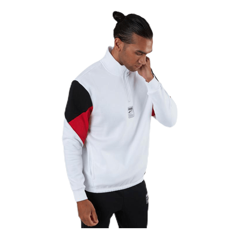 Rebel Half-Zip Fl White