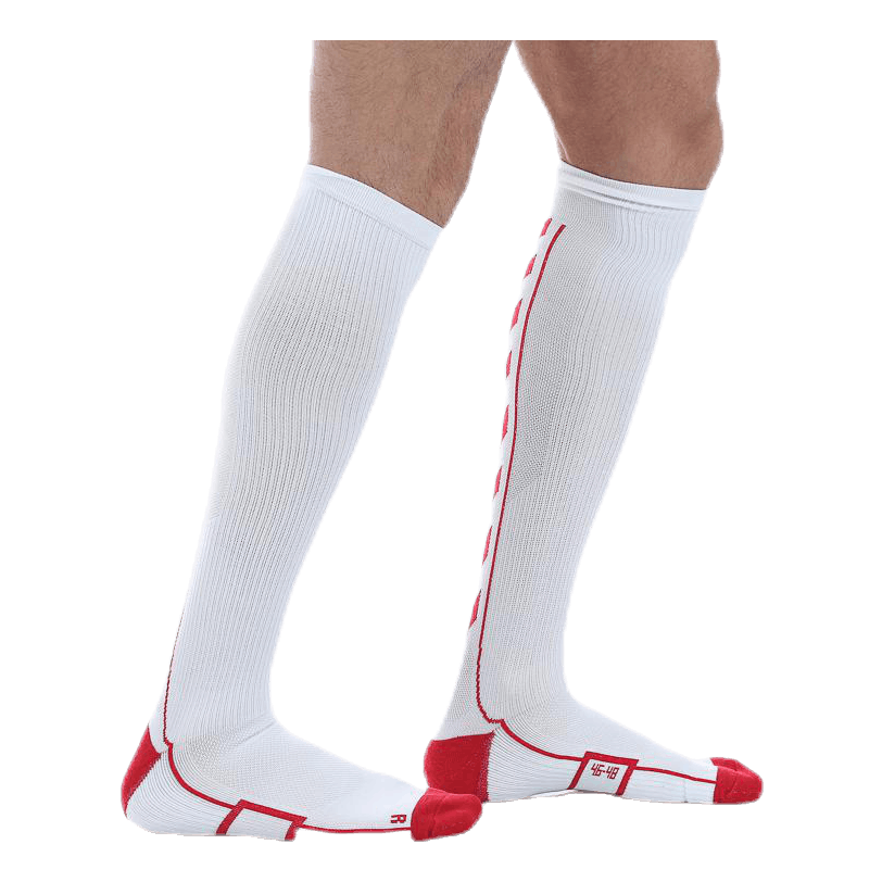 Tech Indoor Sock High White/Red