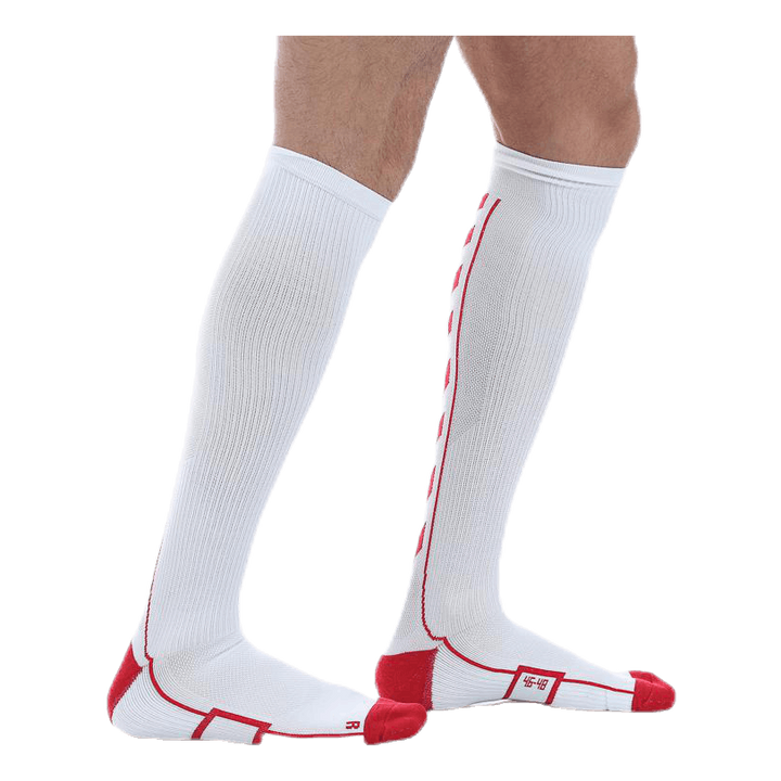 Tech Indoor Sock High White/Red