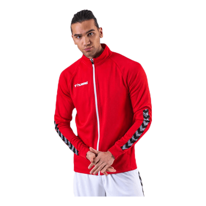 Authentic Poly Zip Jacket Red