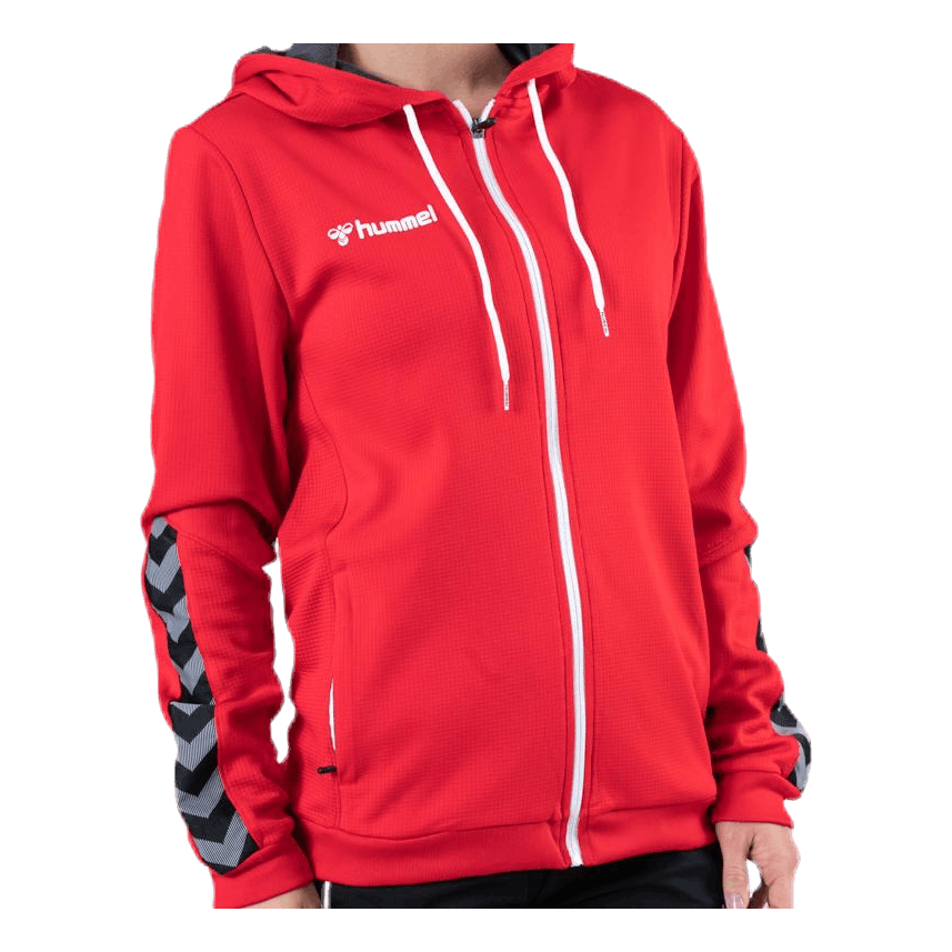 Hummel Authentic Poly Zip Hoodie Red –