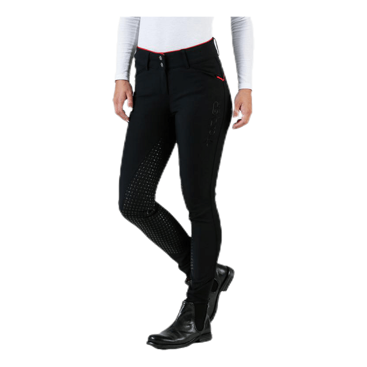 Elina Riding Pants w. Silicon Black