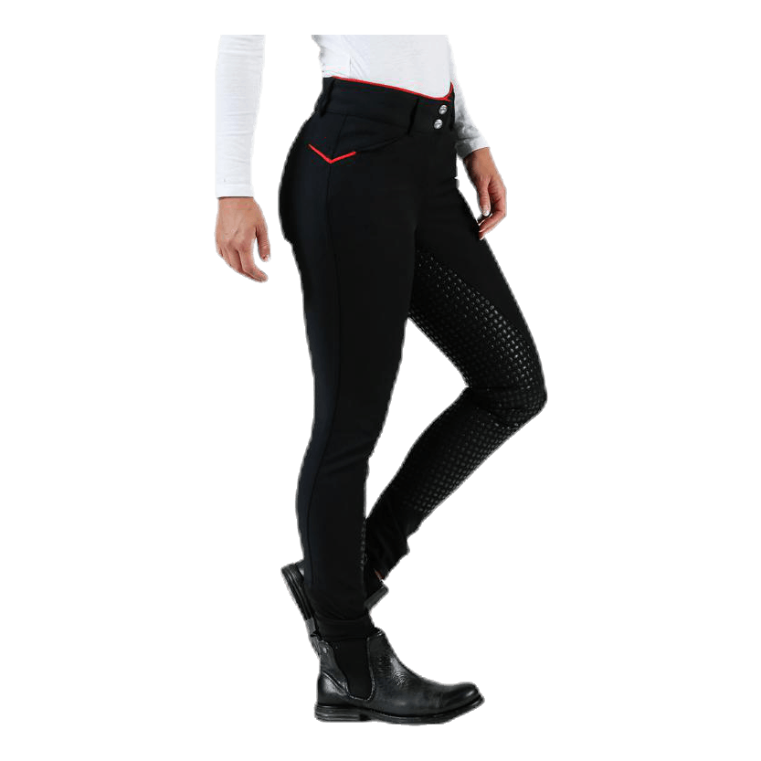 Elina Riding Pants w. Silicon Black