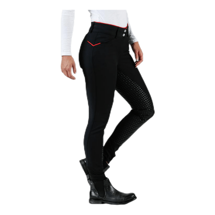 Elina Riding Pants w. Silicon Black