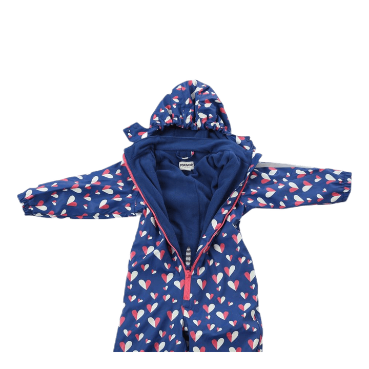 Ruth Fleece Rain Suit Blue