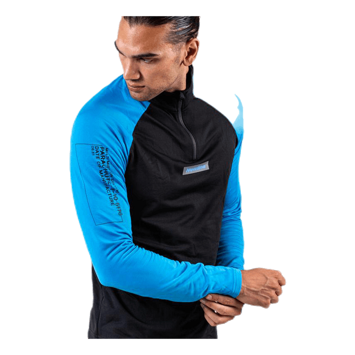 Warm Zip Shirt Blue/Black