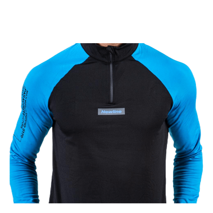 Warm Zip Shirt Blue/Black