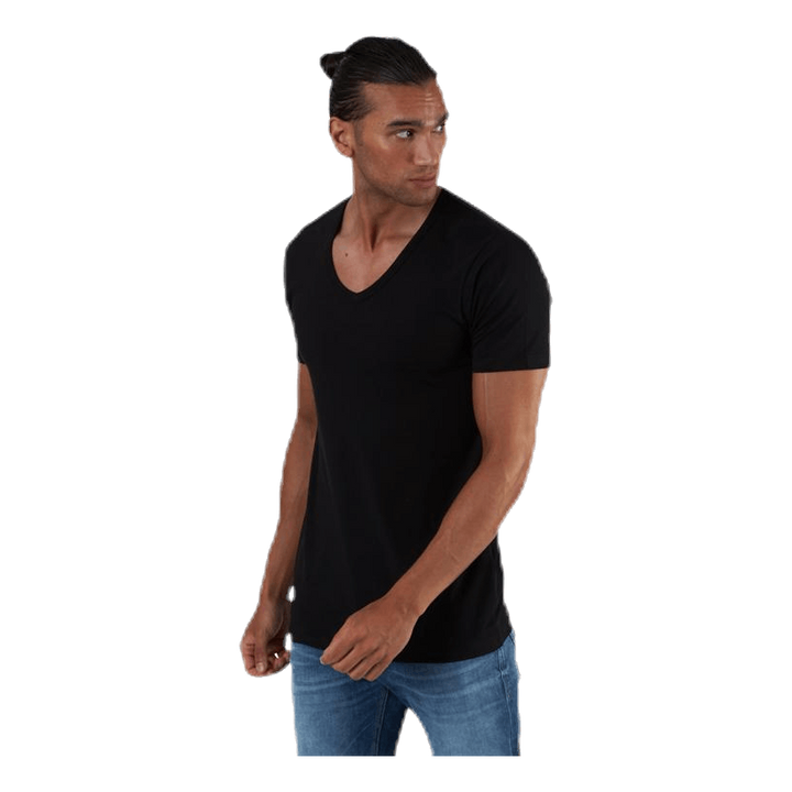 Basic V-Neck Tee S/S Black